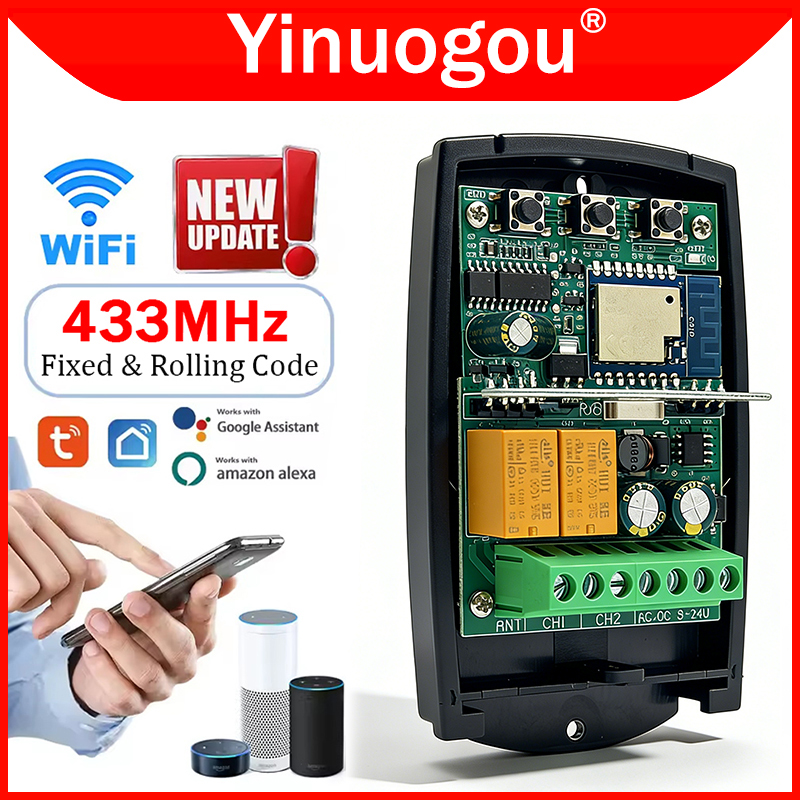 433Mhz Receiver Module - Universal 433MHz Tuya WIFI Garage Door