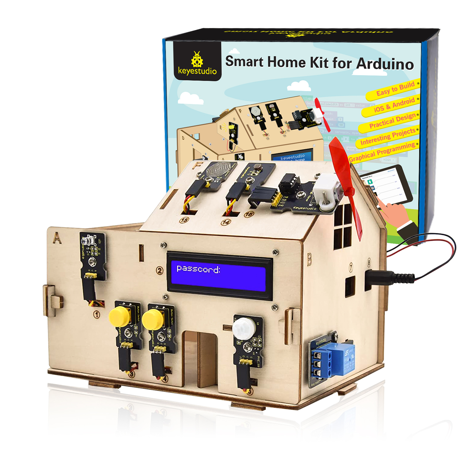 Home Automation Diy Kit - Keyestudio Smart Home Kit For Arduino