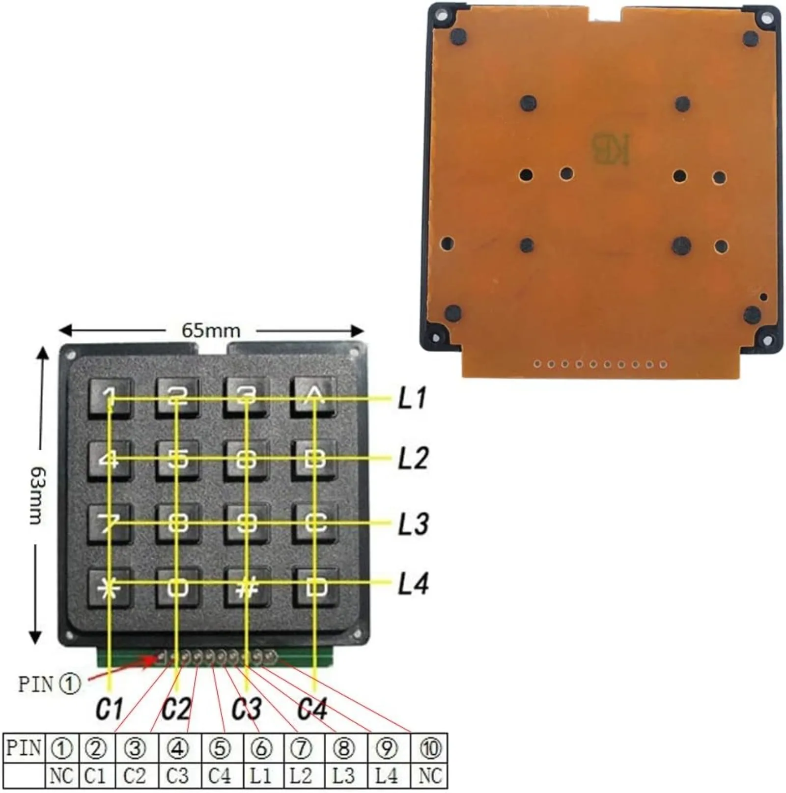 4x4 Matrix Membrane Keypad 16  - Home Automation Arduino บทวิจารณ์และราคา