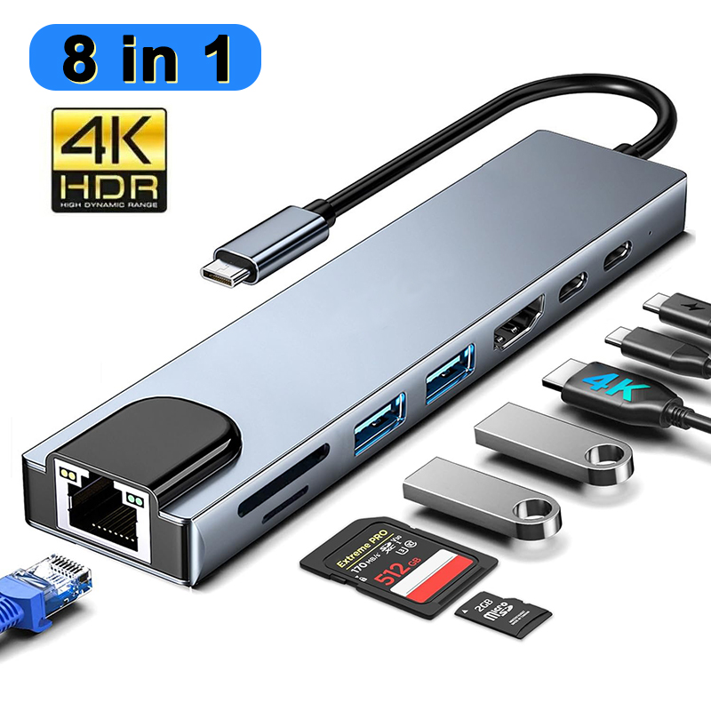 8 In 1 USB Type C Hub for MacB - Home Assistant Sd บทวิจารณ์และราคา