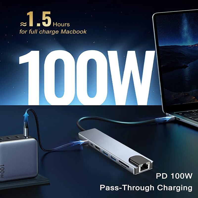 8 In 1 USB Type C Hub for MacB - Home Assistant Sd บทวิจารณ์และราคา
