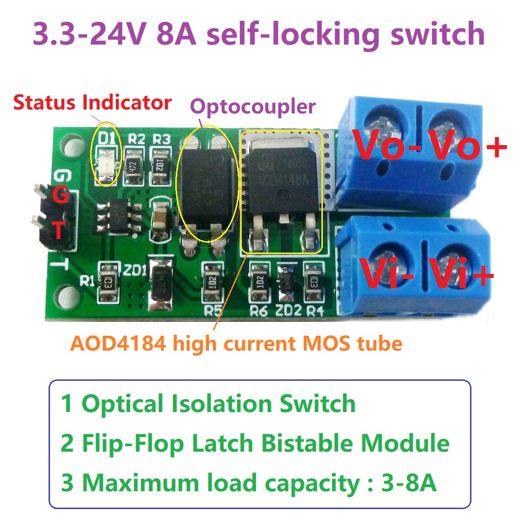 3.3V-24V 8A Isolation Flip-Flo - Shelly Relay Module บทวิจารณ์และราคา