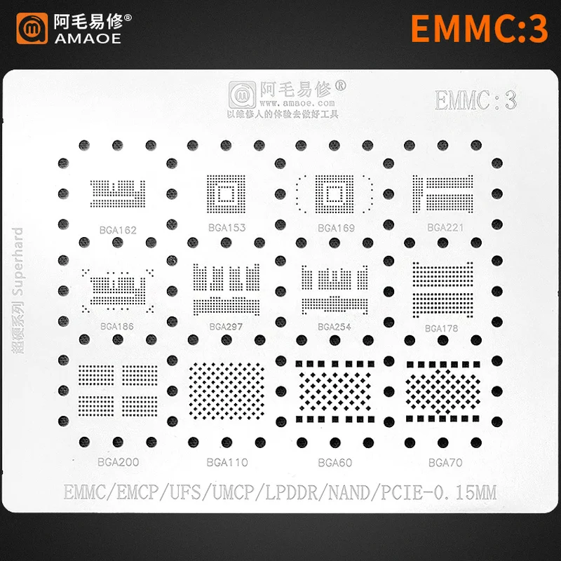 0.15mm Amaoe Reballing Stencil - Tasmota Flash Tool บทวิจารณ์และราคา
