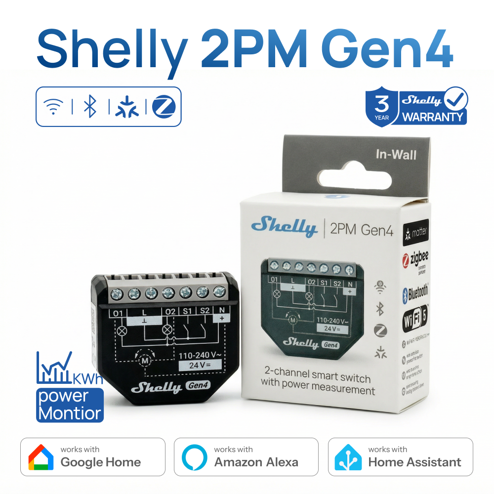 Shelly 2PM Gen4 Zigbee 2 Chann - Shelly Relay Module บทวิจารณ์และราคา