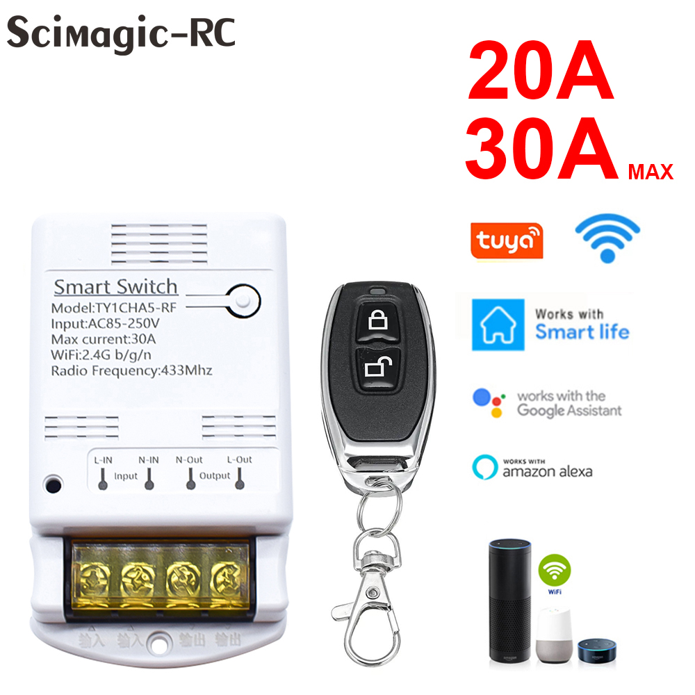4000W 30A Wifi Switch Relay Tu - 433Mhz Receiver Module บทวิจารณ์และราคา