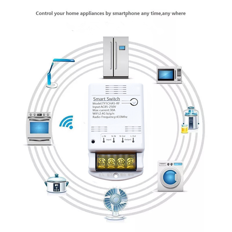 4000W 30A Wifi Switch Relay Tu - 433Mhz Receiver Module บทวิจารณ์และราคา