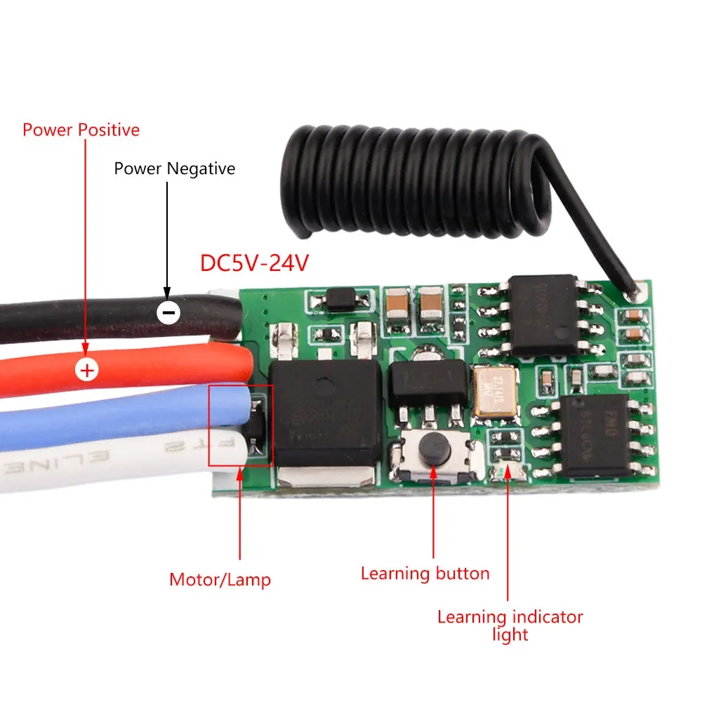 DC 3.7V-24V 433MHz Mini Wirele - 433Mhz Receiver Module บทวิจารณ์และราคา
