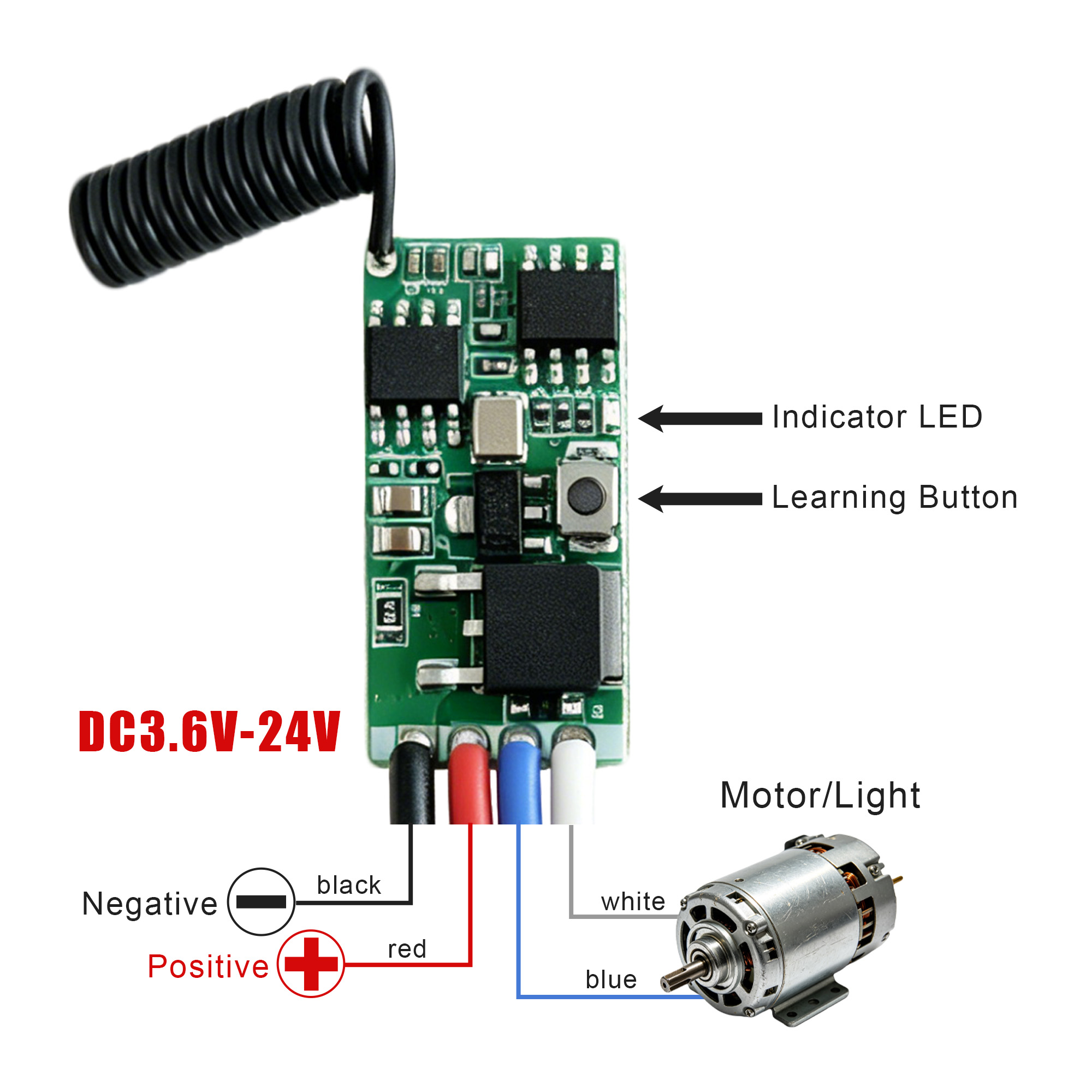 DC 3.7V-24V 433MHz Mini Wirele - 433Mhz Receiver Module บทวิจารณ์และราคา