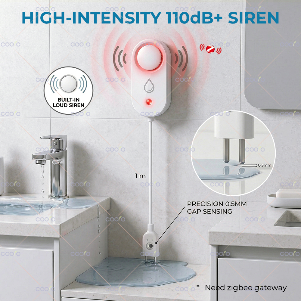 Tuya Zigbee Water Sensor Leaka - Water Leak Detector Wired บทวิจารณ์และราคา