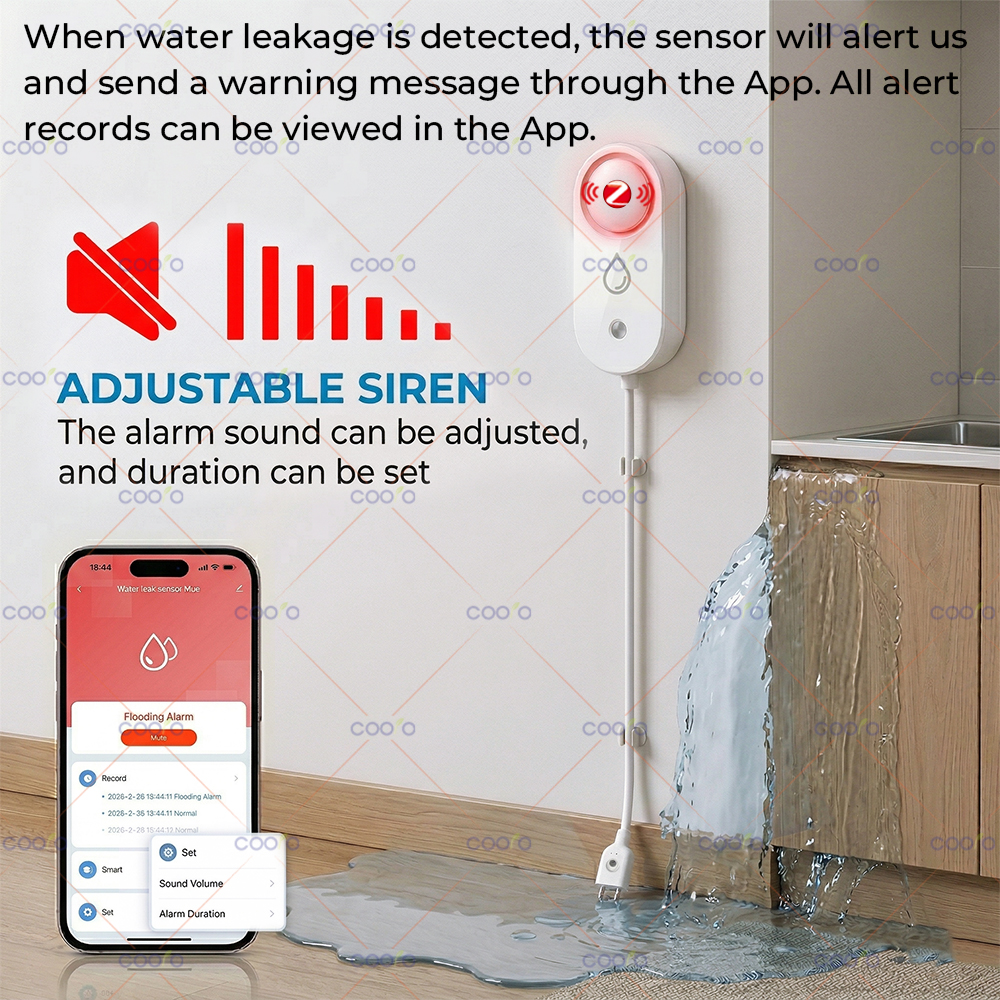 Tuya Zigbee Water Sensor Leaka - Water Leak Detector Wired บทวิจารณ์และราคา