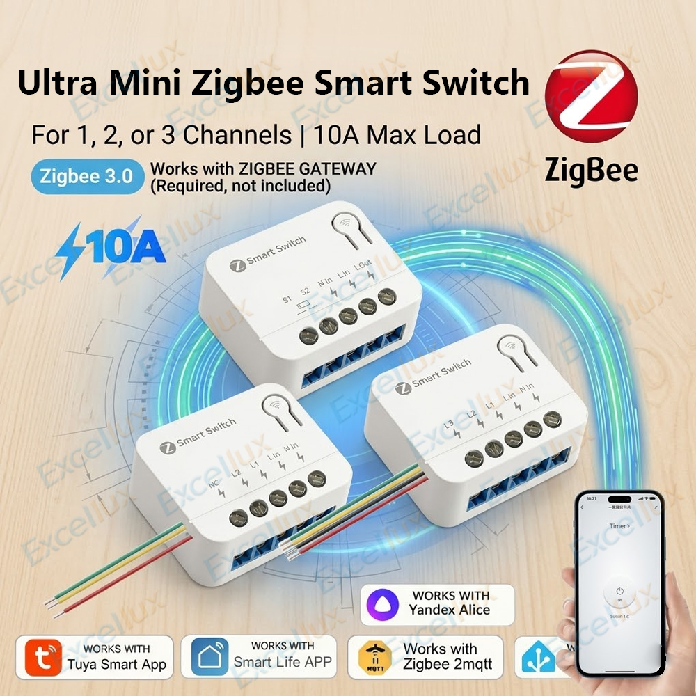 Ultra Mini ZigBee Smart Switch - Diy Home Automation Hub บทวิจารณ์และราคา