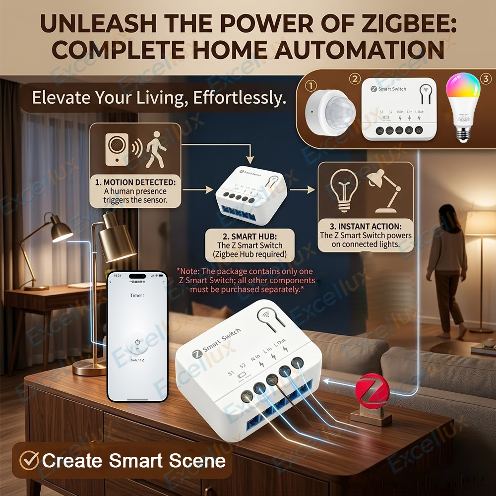 Ultra Mini ZigBee Smart Switch - Diy Home Automation Hub บทวิจารณ์และราคา