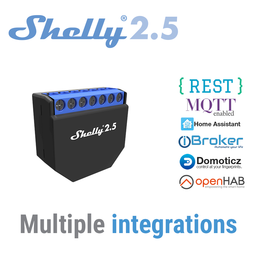 Shelly 2.5 Smart Home Double R - Shelly Relay Module บทวิจารณ์และราคา