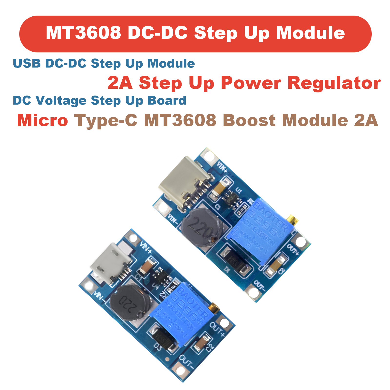 1-10pcs MT3608 DC-DC Step Up C - Home Automation Arduino บทวิจารณ์และราคา