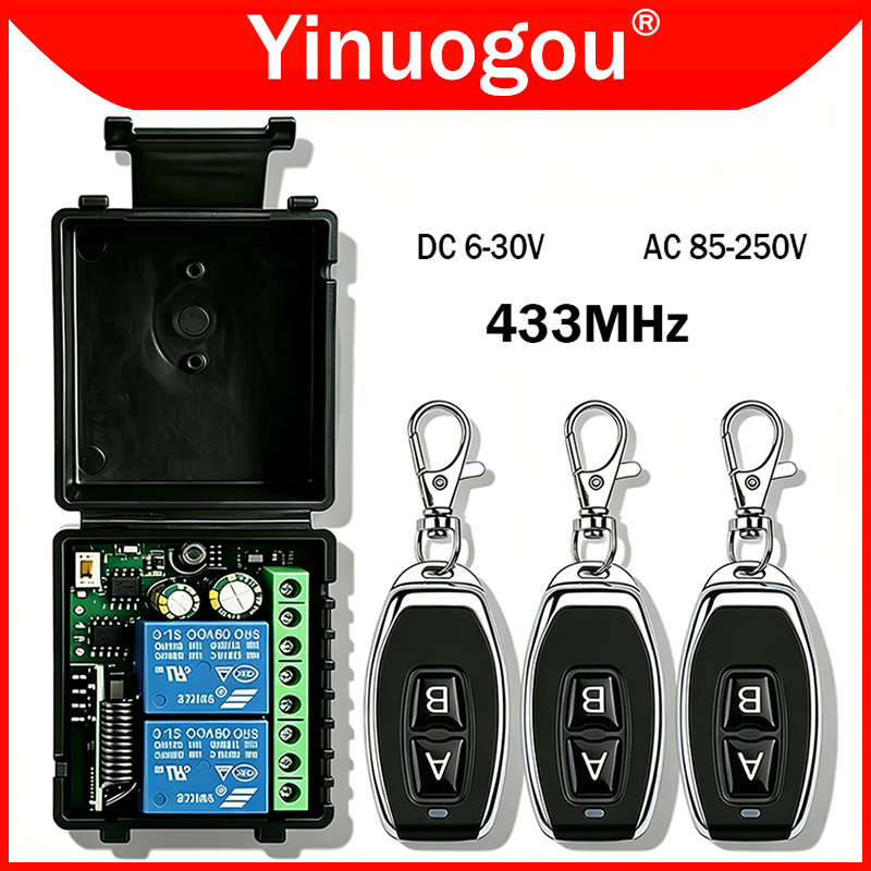 DC 12V 24V AC 220V RF433 2CH M - 433Mhz Receiver Module บทวิจารณ์และราคา