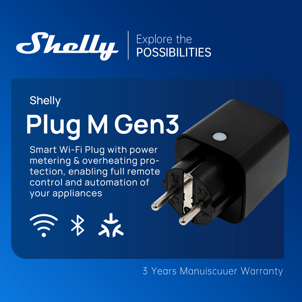 Shelly Plug M Gen3 WiFi Smart  - Shelly Relay Module บทวิจารณ์และราคา