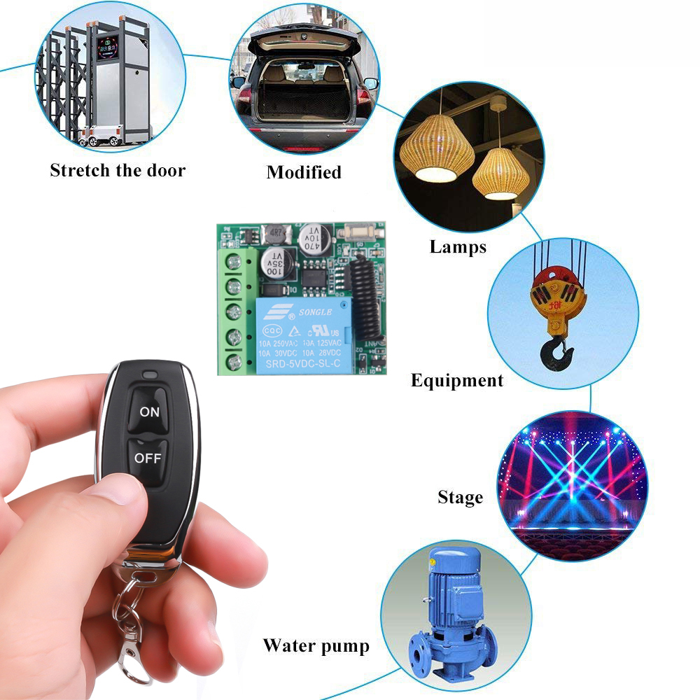 DC 12V 433Mhz RF Wireless Remo - Diy Home Automation Controller บทวิจารณ์และราคา