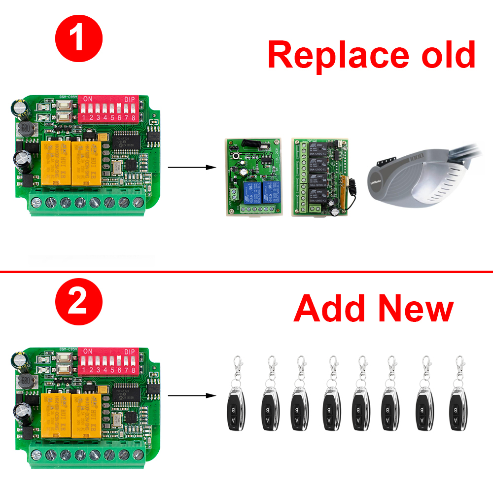 Garage Door Receiver Controlle - 433Mhz Receiver Module บทวิจารณ์และราคา