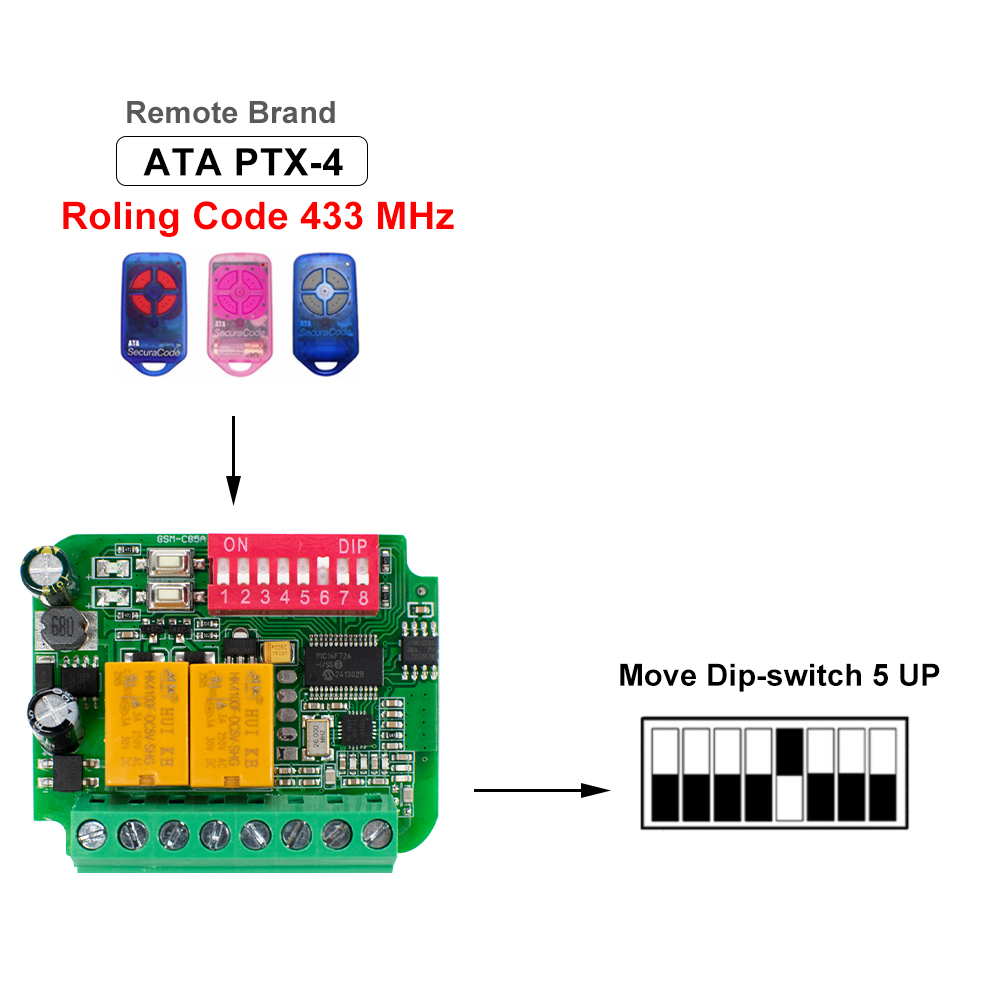Garage Door Receiver Controlle - 433Mhz Receiver Module บทวิจารณ์และราคา