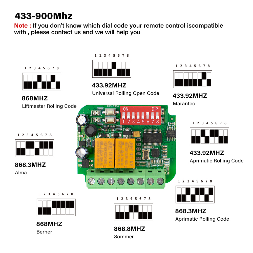 1-10pcs Universal Garage Recei - 433Mhz Receiver Module บทวิจารณ์และราคา