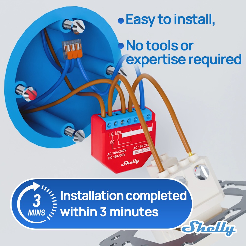 Shelly Plus 1PM Smart Home Lif - Shelly Relay Module บทวิจารณ์และราคา