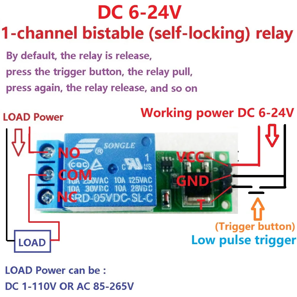 DC 6V 9V 12V 24V Flip-Flop Lat - Shelly Relay Module บทวิจารณ์และราคา