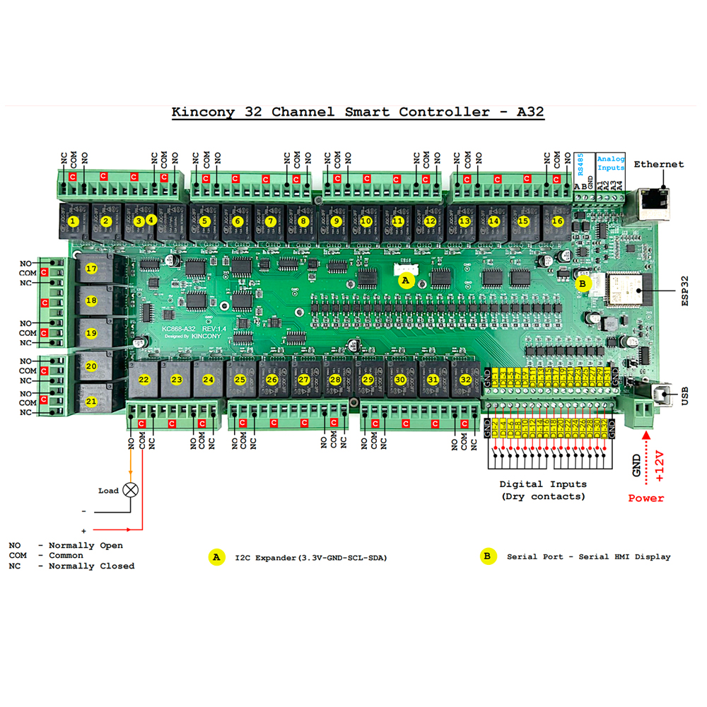 KC868-A32 ESP32 Wifi  RS232 US - Home Automation With Arduino บทวิจารณ์และราคา