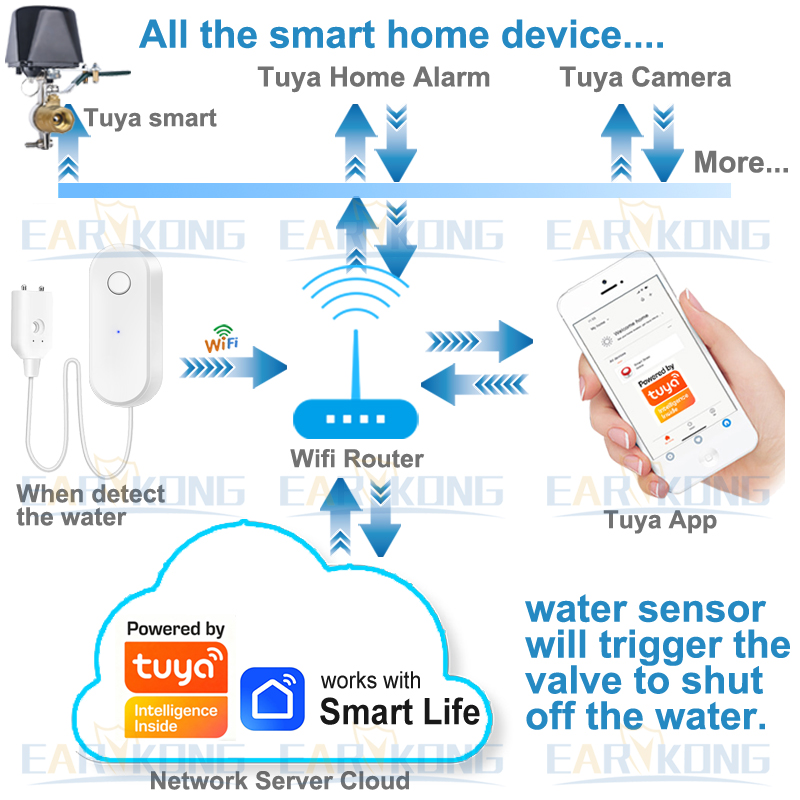 Tuya WiFi Smart Water Leak Sen - Water Leak Detector Wired บทวิจารณ์และราคา