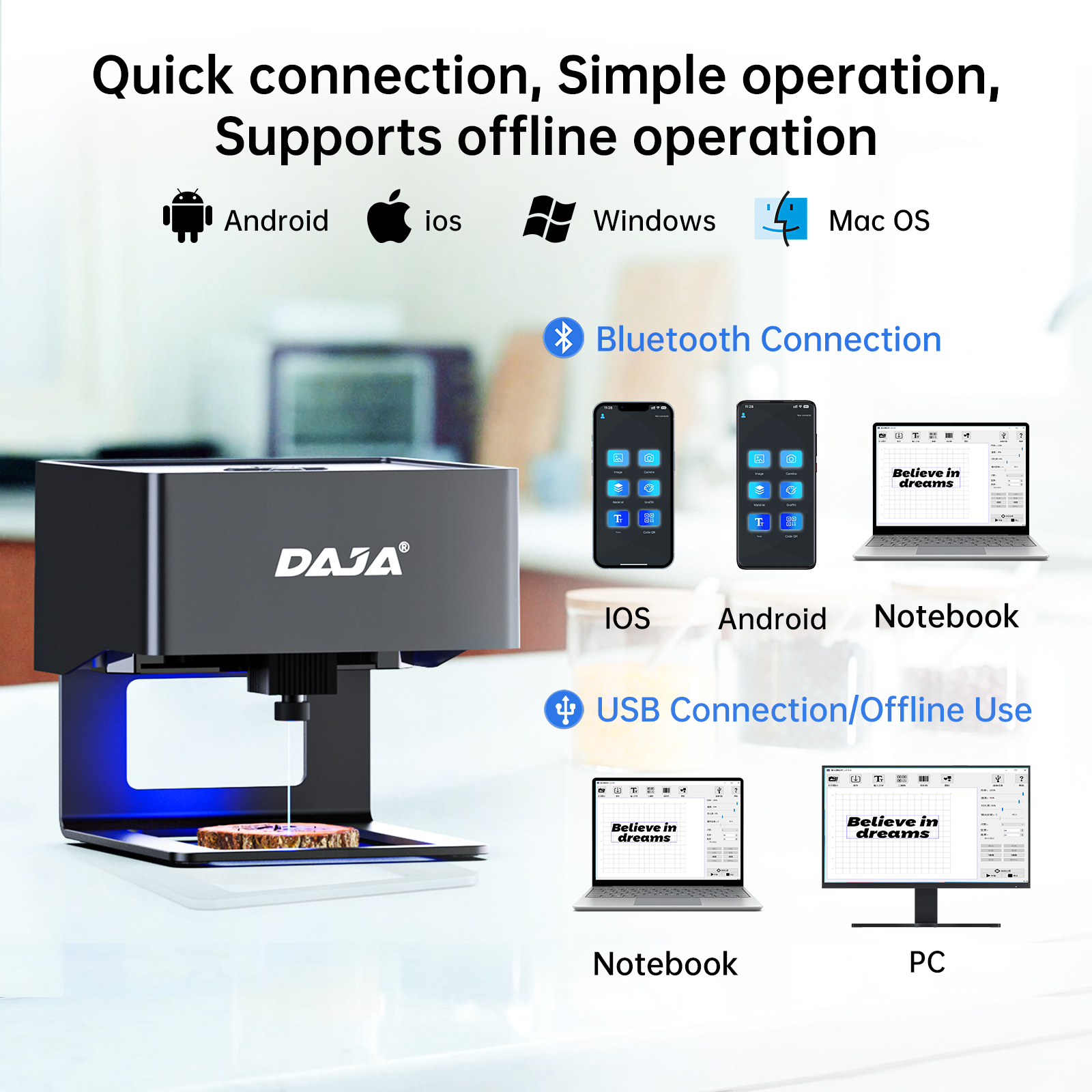 DAJA DJ6 Mini Portable Laser E - Diy Automation บทวิจารณ์และราคา