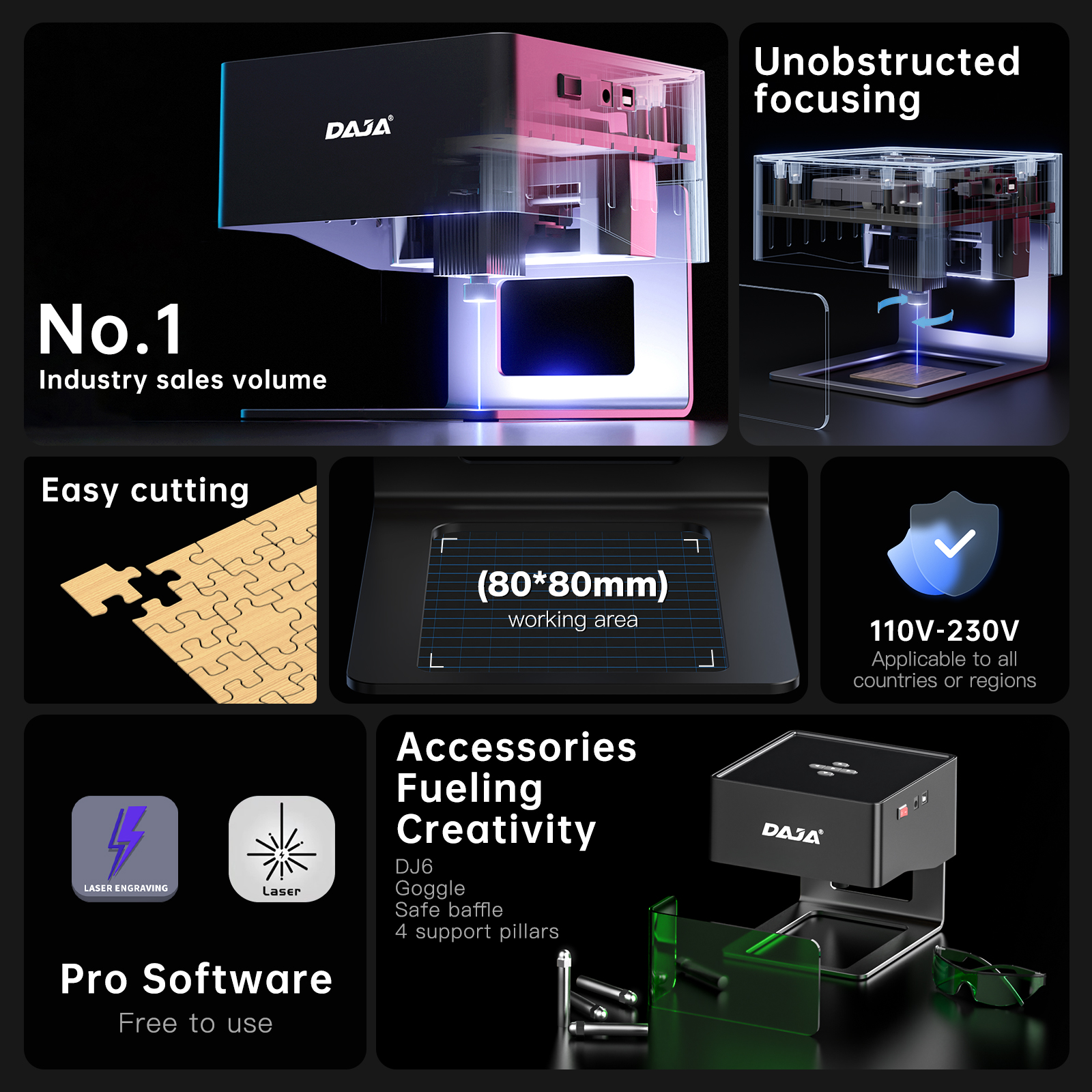DAJA DJ6 Mini Portable Laser E - Diy Automation บทวิจารณ์และราคา