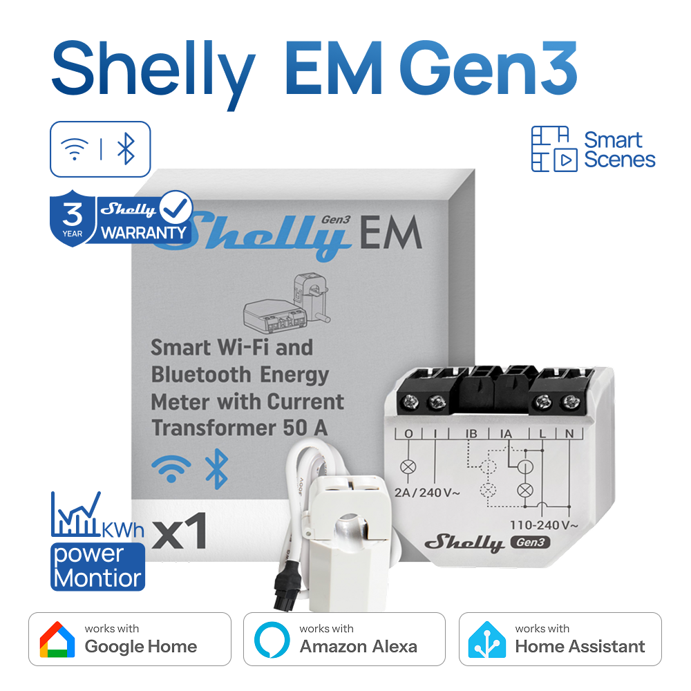 Shelly EM Gen3 Smart Home WiFi - Shelly Relay Module บทวิจารณ์และราคา