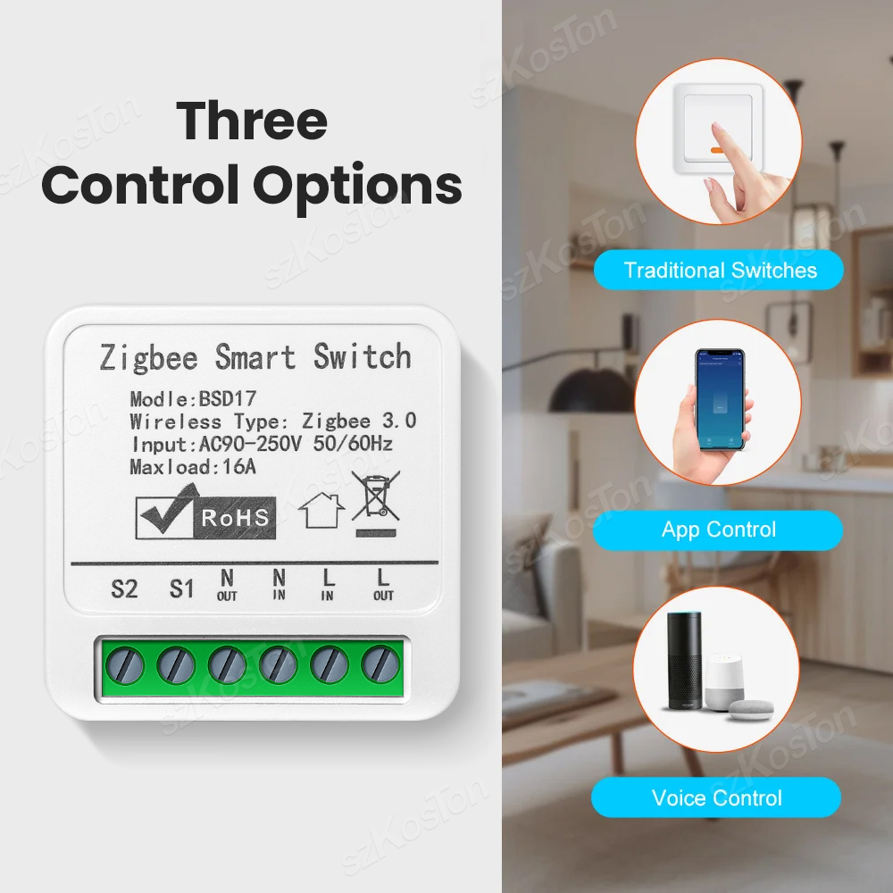 16A Tuya ZigBee Smart Switch M - Diy Home Automation Hub บทวิจารณ์และราคา
